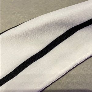 White shirt with black stripes